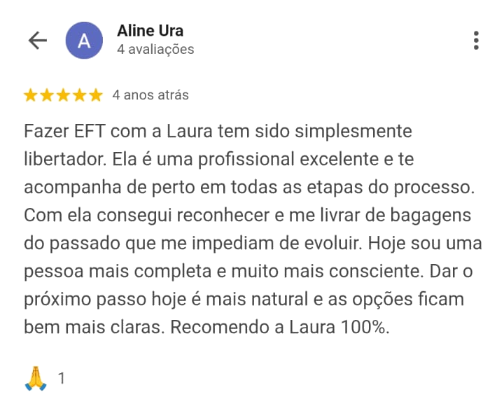 Avaliação Google — Paciente 4