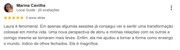 Depoimento Google — Paciente 4